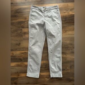 J.Crew Re-Imagined Gray Slim Chino Pants High Rise Cotton Women’s 0